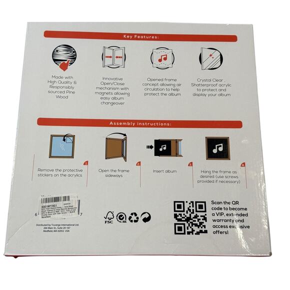 KAIU Black Vinyl Record Frame New - Picture 7 of 9